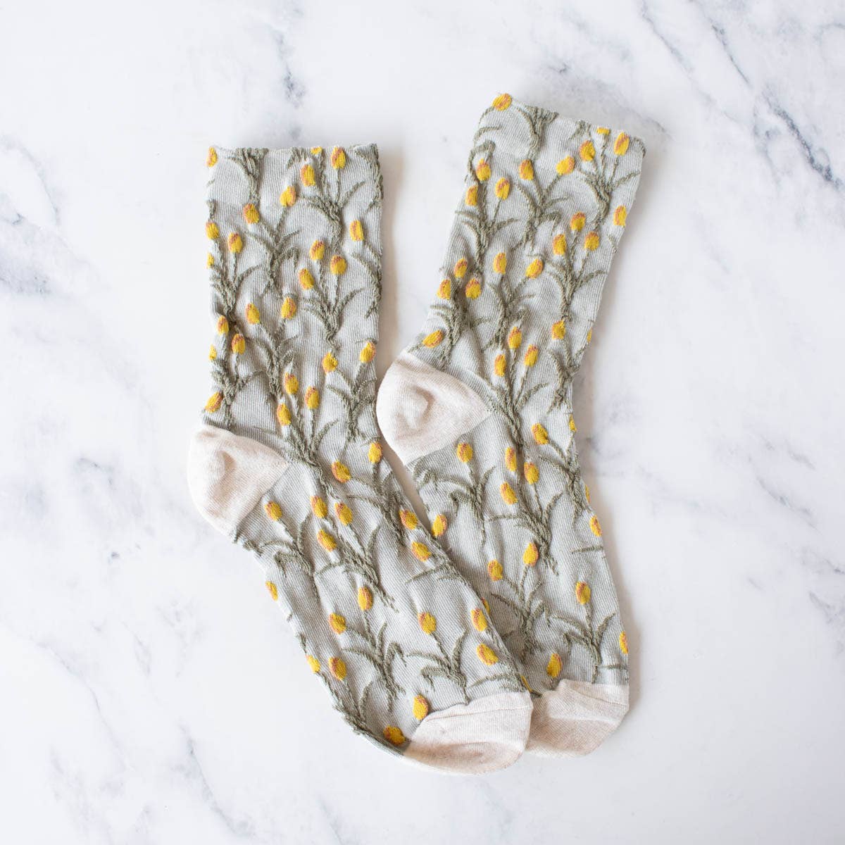 Vintage Tulip Casual Socks - Out of the Blue