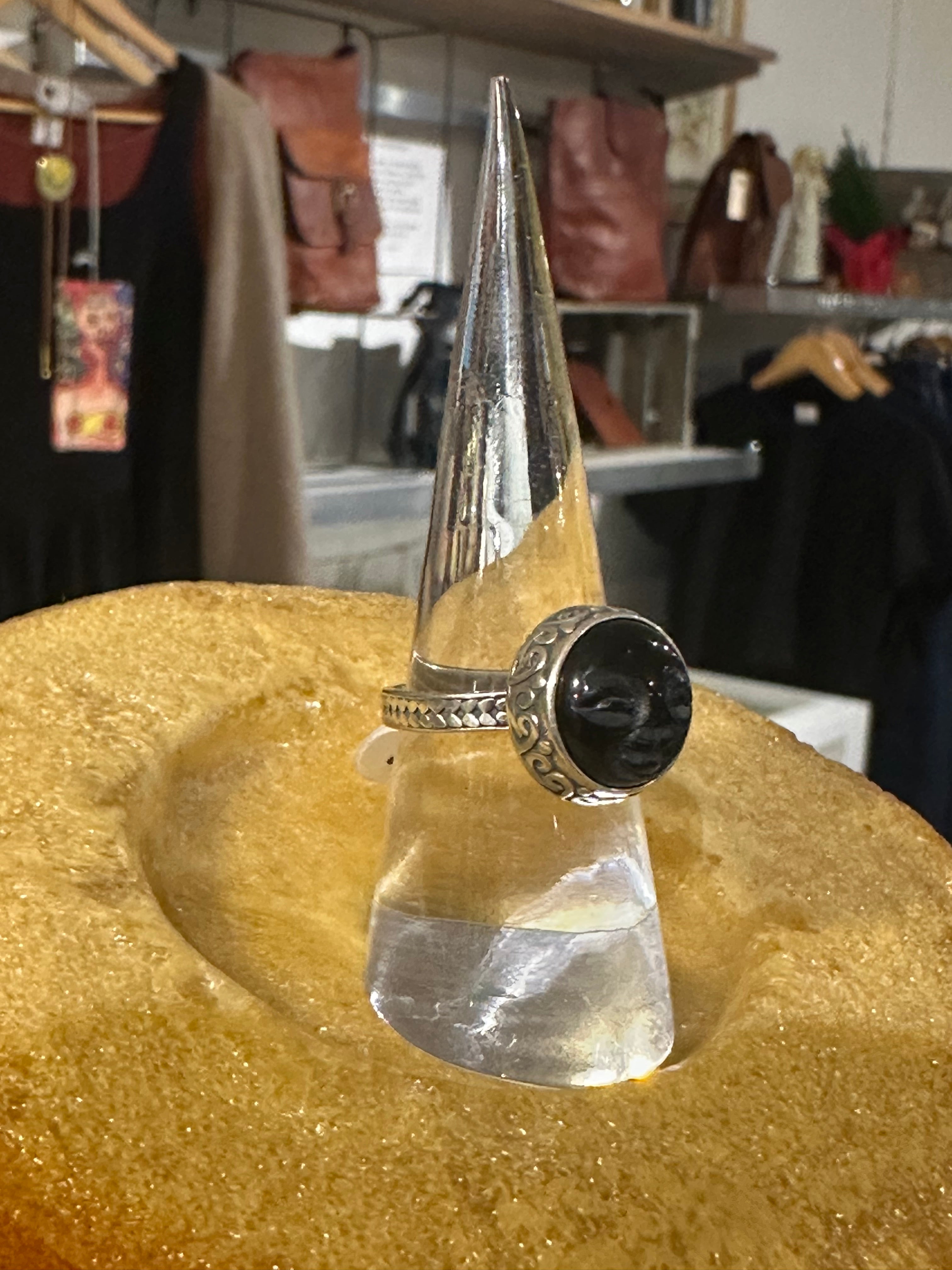 Onyx Moon Ring