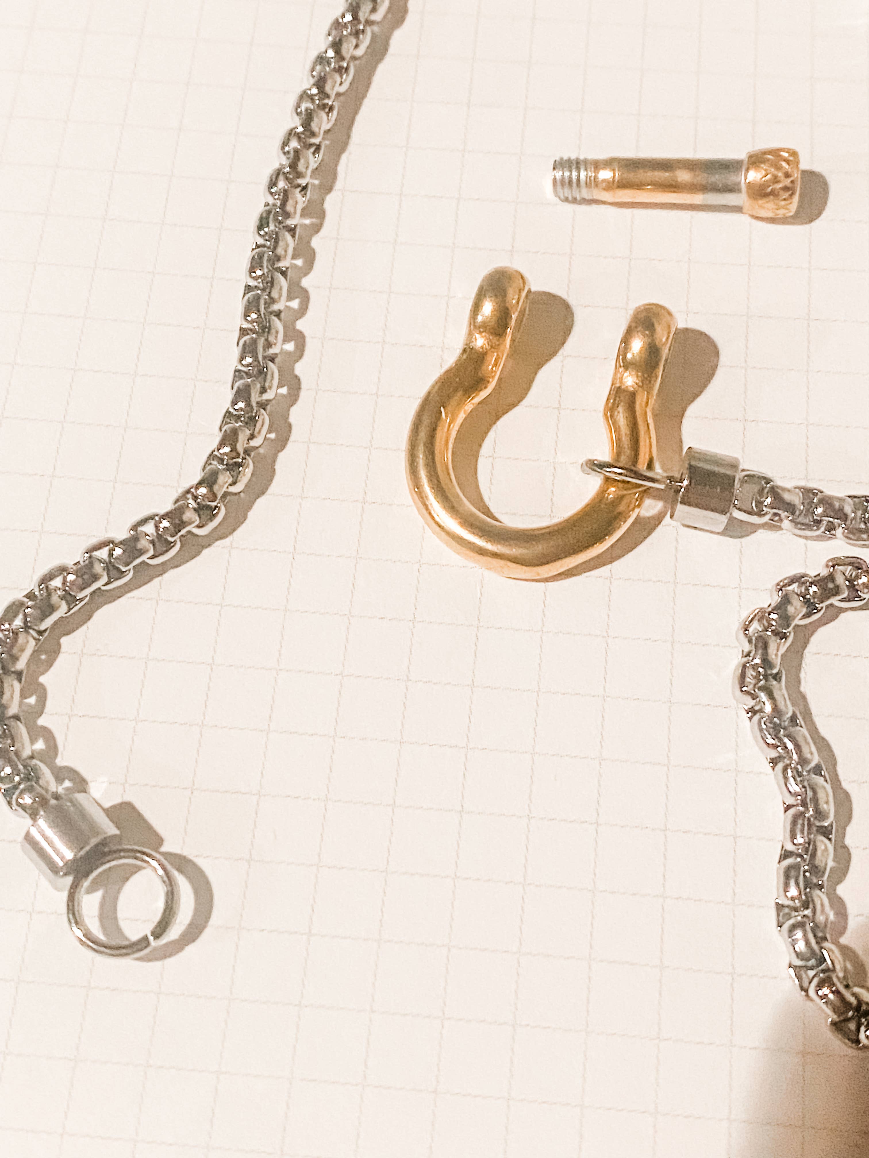 Carabiner horse Bit Necklace