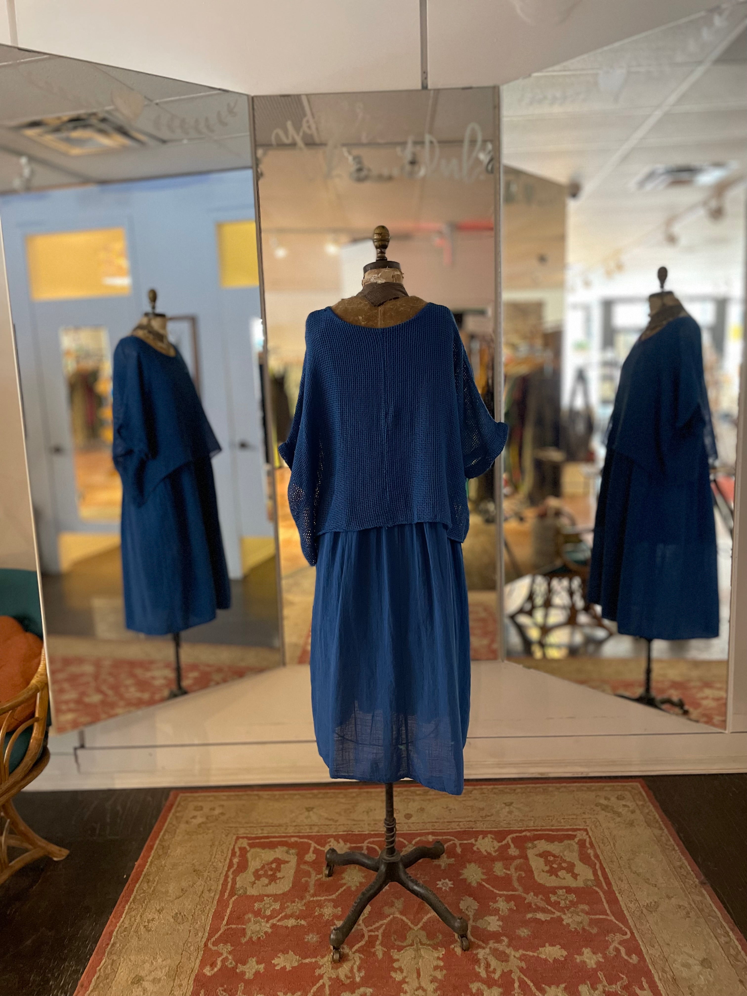 Gracie Cotton Dress - Out of the Blue