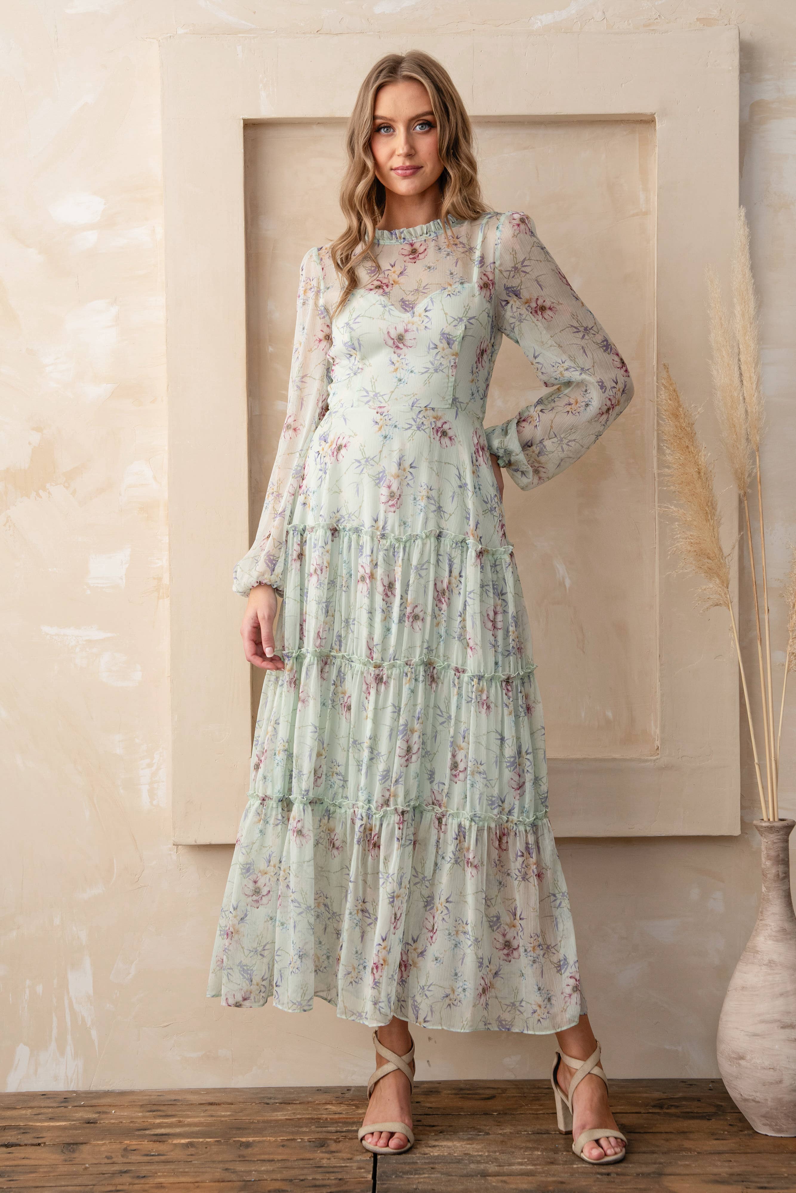 FLORAL LONGSLEEVE DRESS - Out of the Blue