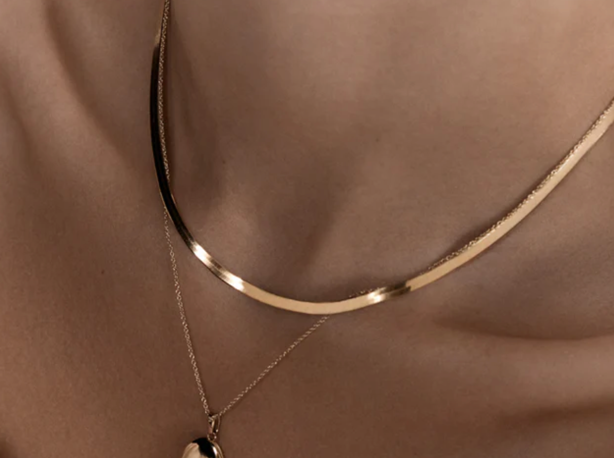 Wheat Flat Chain Necklace - Out of the Blue