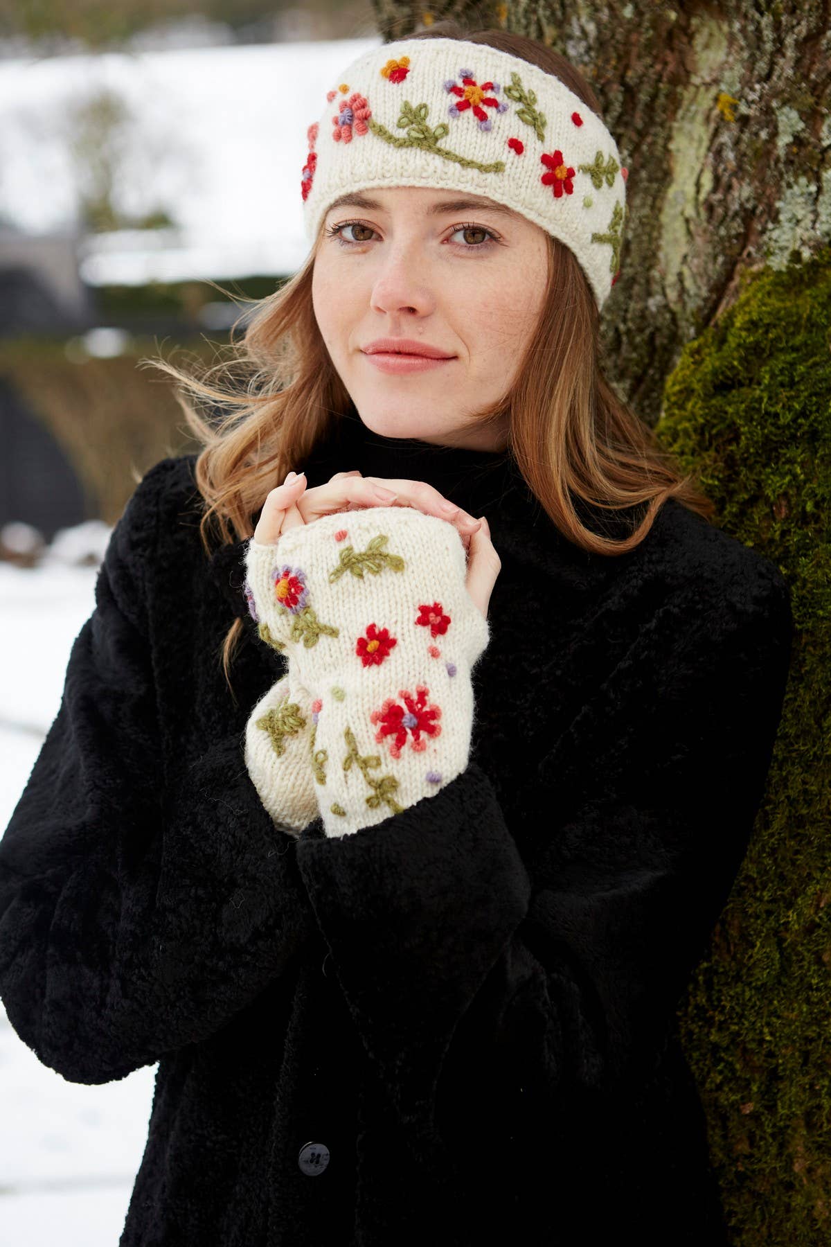 Embroidered Flowers Headband