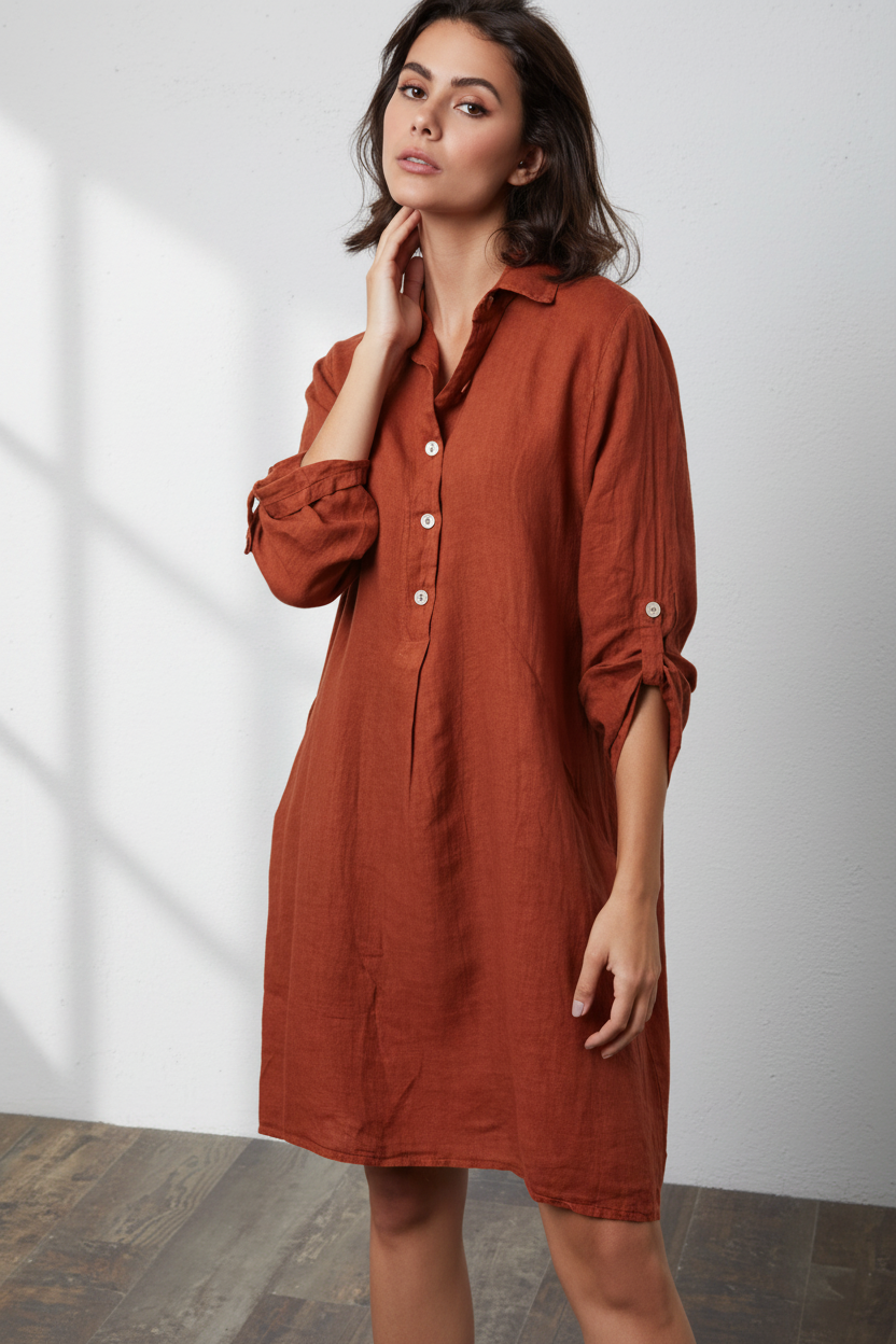 Mary Linen Shirt Dress