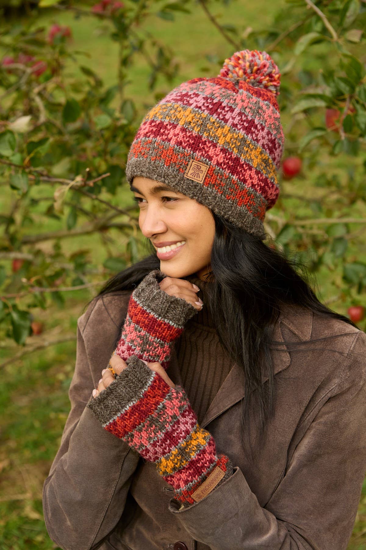 Fair Isle Pattern Bobble Hat