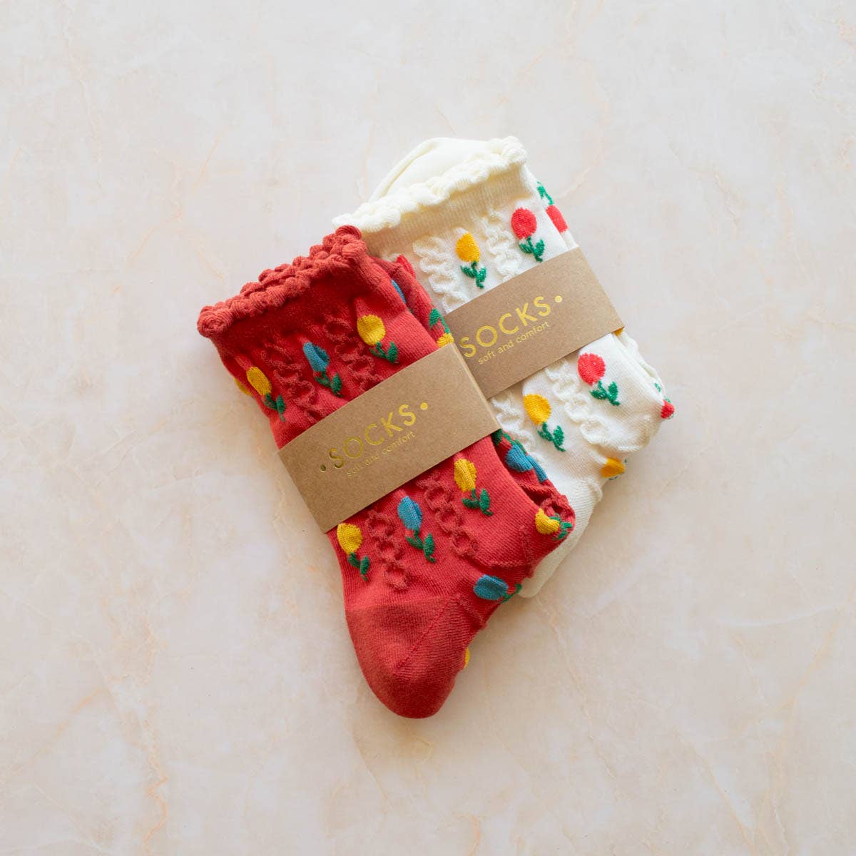 Tulip Flower Socks - Out of the Blue