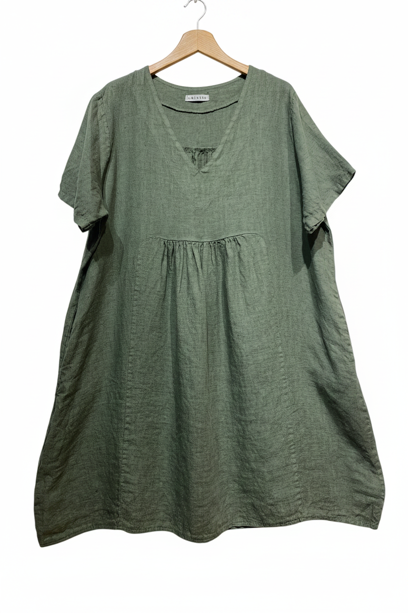 Smock Linen Dress