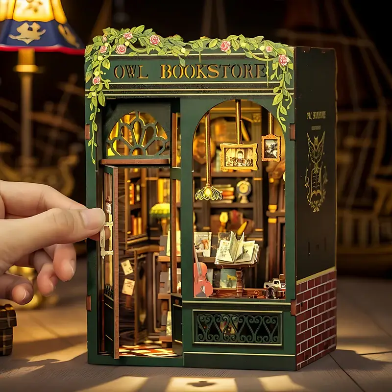 DIY Book Nook Kit: Owl Bookstore - Out of the Blue