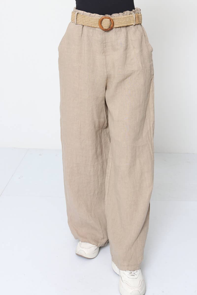 100% Linen Trousers REF. 5056