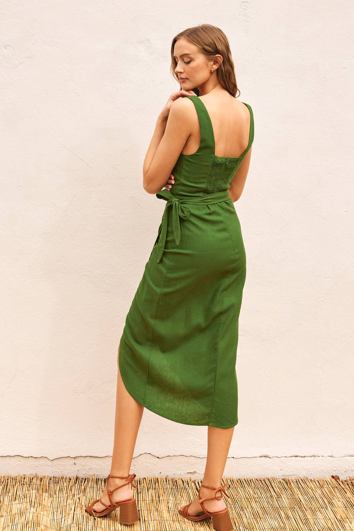 Heaven Sent Tulip Hem Midi Wrap Dress - Out of the Blue