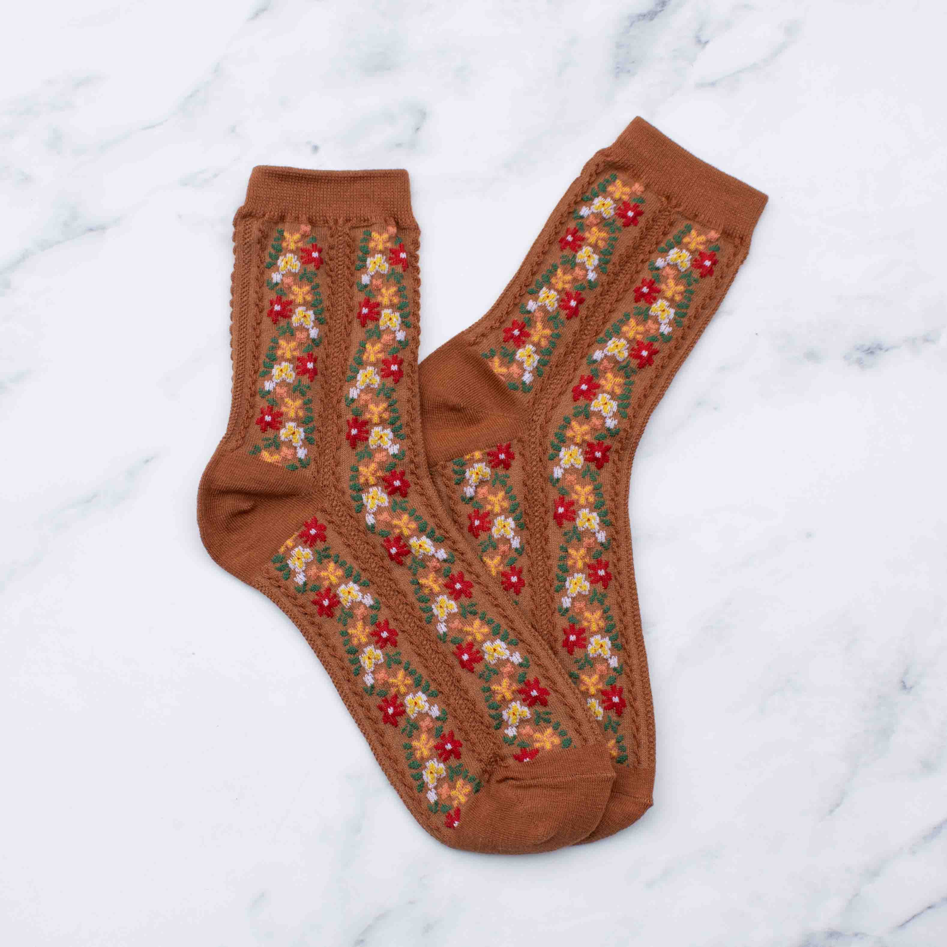 Women's Aahana Floral Casual Socks - Out of the Blue