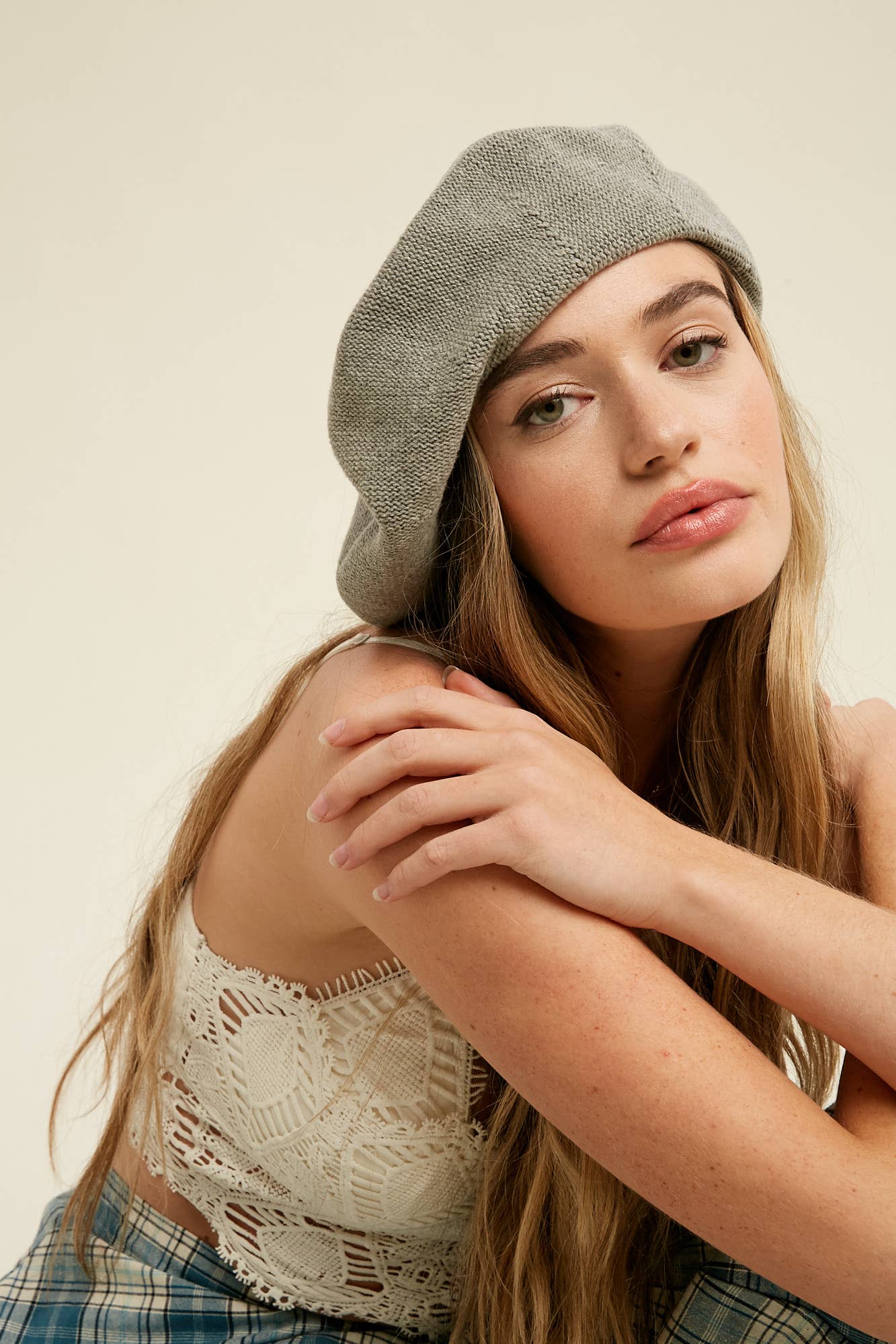 Soft Knit Beret Hat LH010 - Out of the Blue