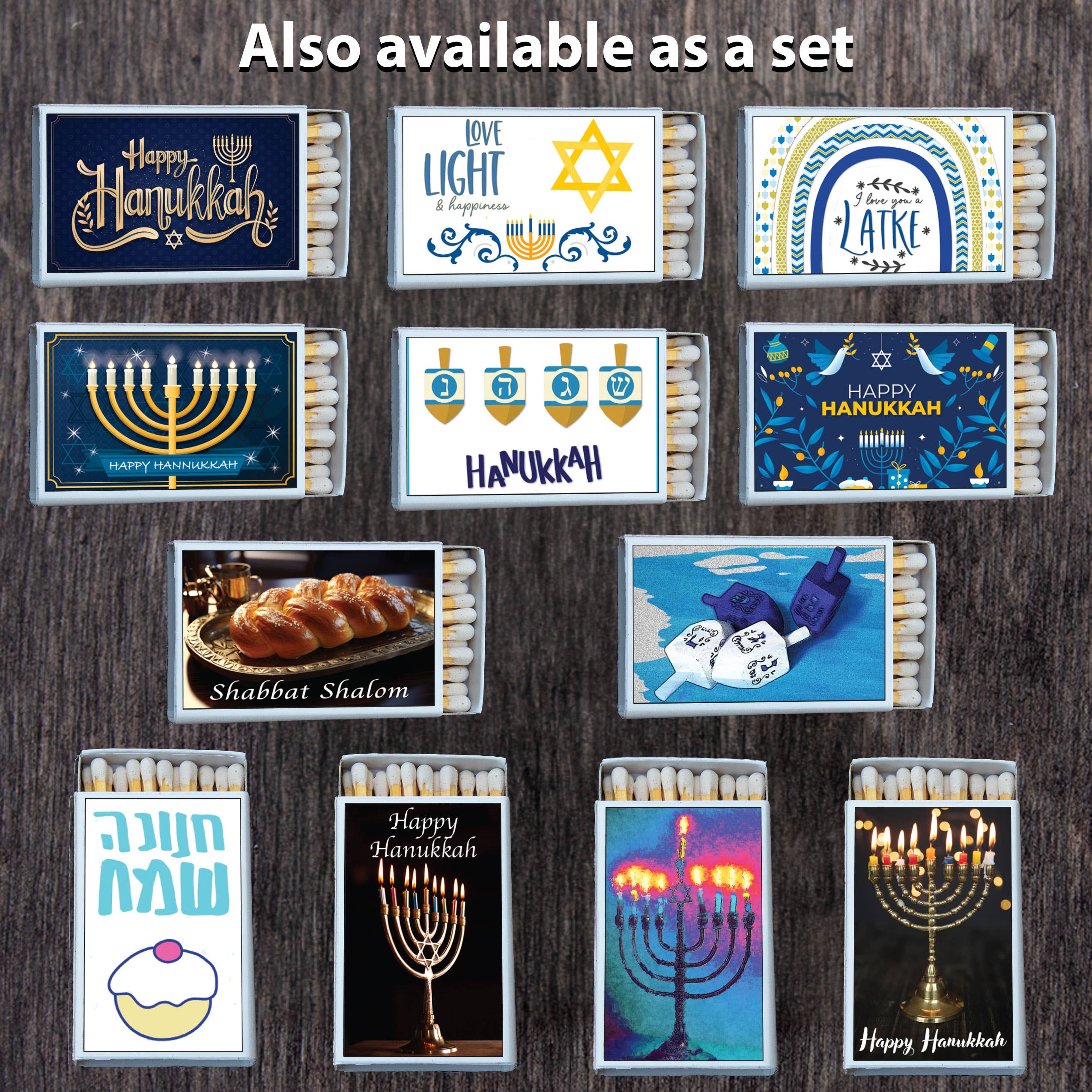 Hanukkah Judaica Matchbox Candle Acc • Decorative Matches