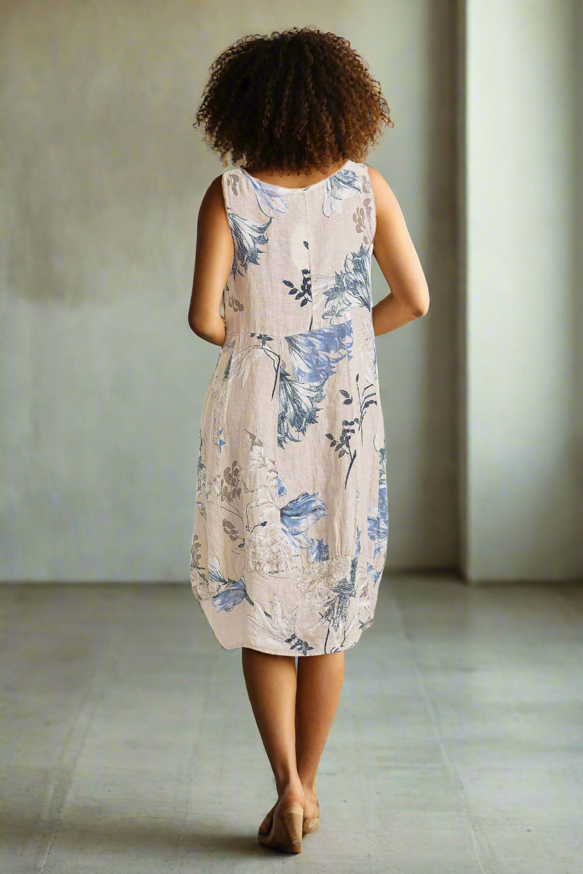 SS25 - French Linen Dress Linen O (TP1500-9) - Out of the Blue