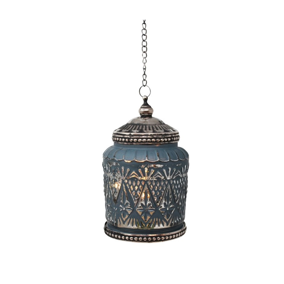 Glass  Lantern Small - Out of the Blue