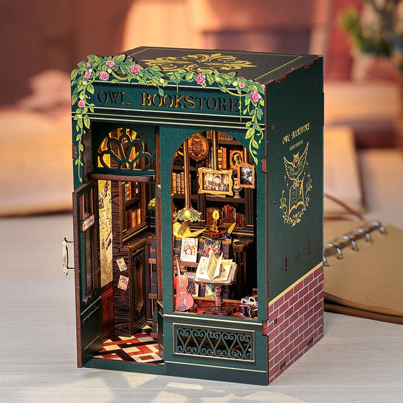 DIY Book Nook Kit: Owl Bookstore - Out of the Blue