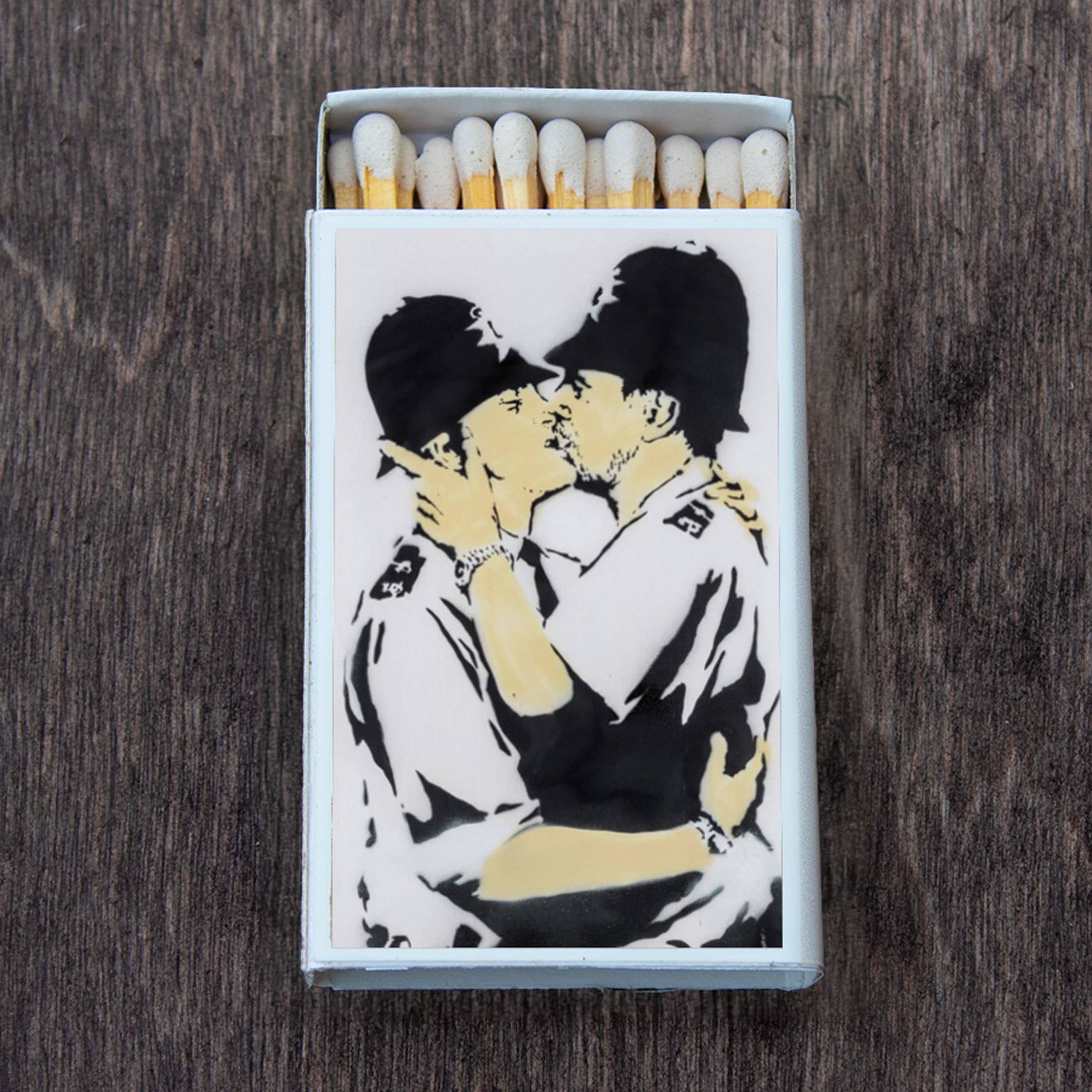 Banksy Street Art Matchbox Candle Acc • Decorative Matches