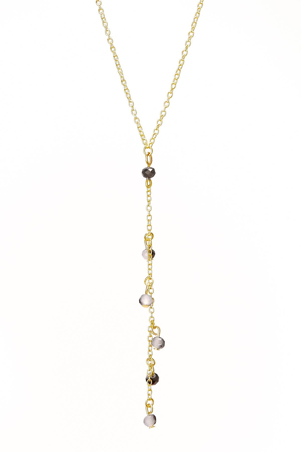 Austrian Crystal Waterfall Y Necklace - GF