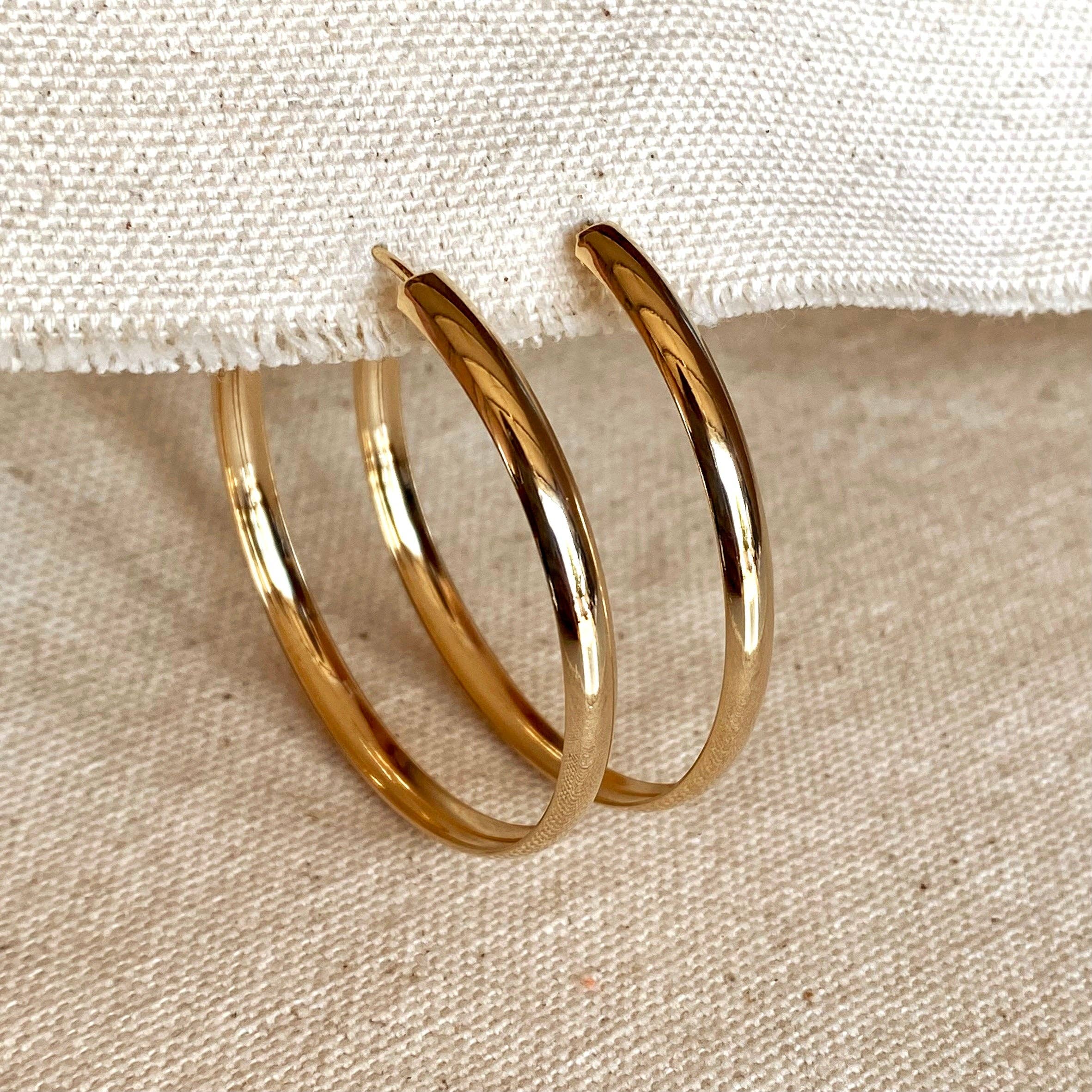 18k Gold Filled  Hoop Earrings