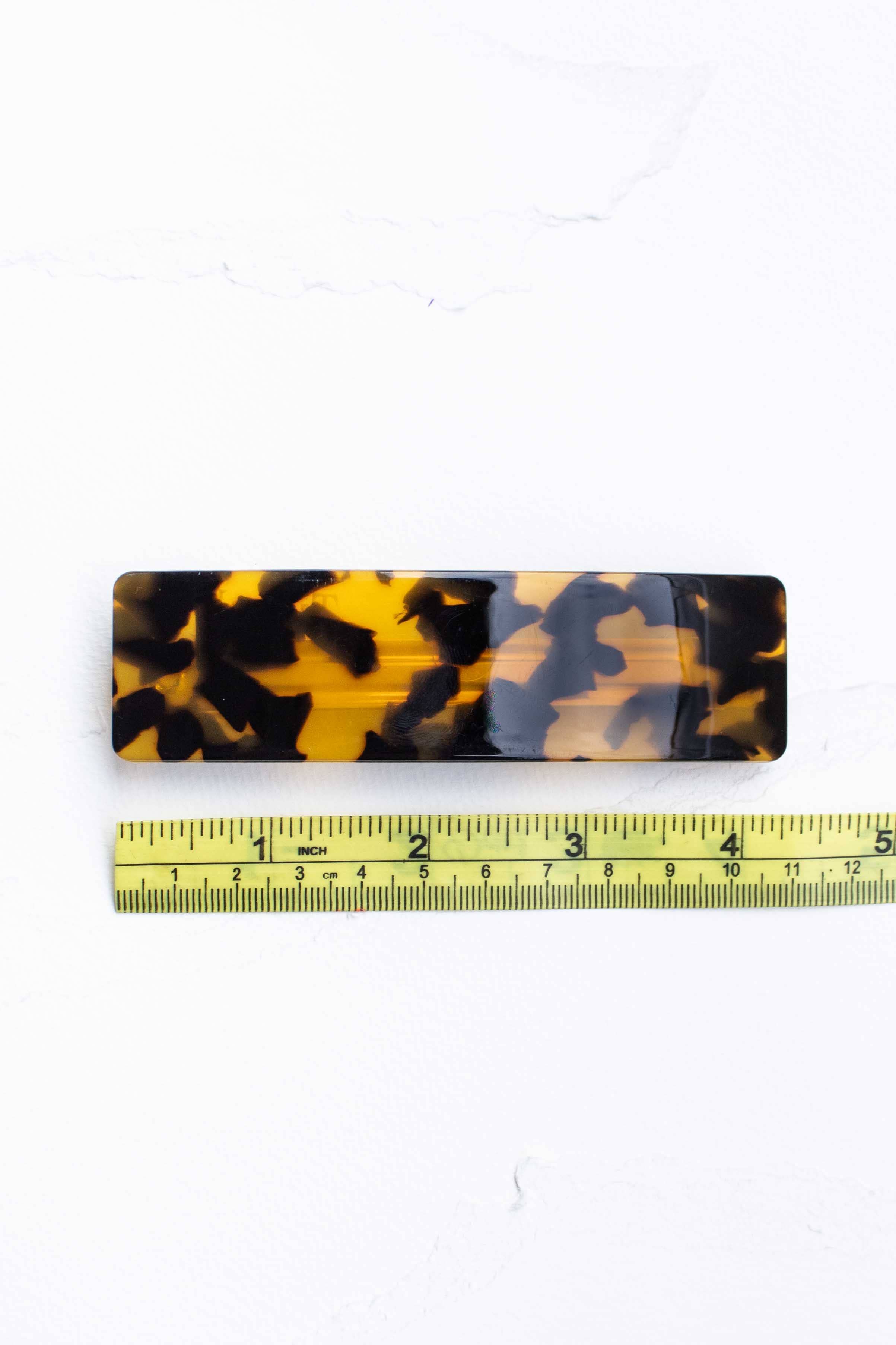 Classic Rectangular Cellulose Acetate Hair Barrettes - Out of the Blue