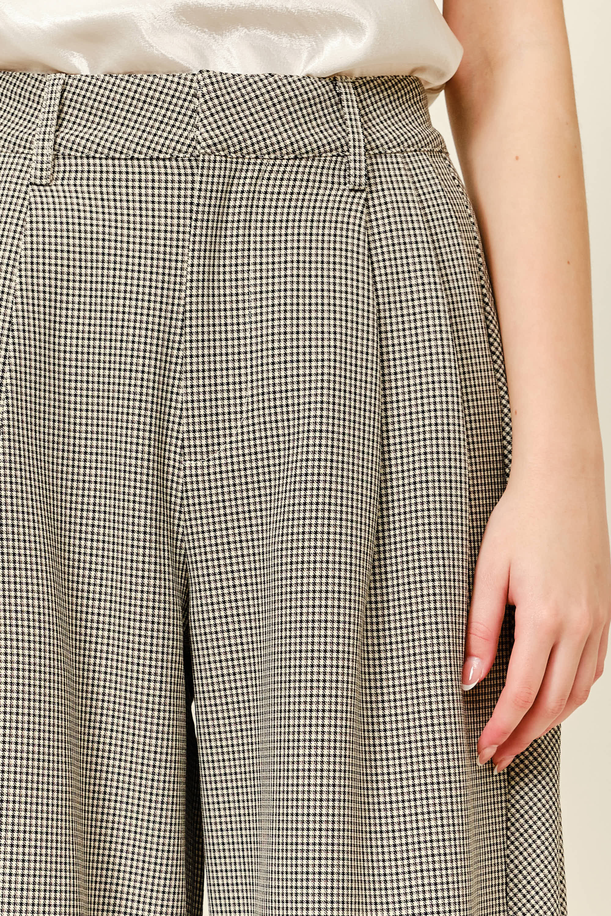 Houndstooth Barrel Pant - Out of the Blue