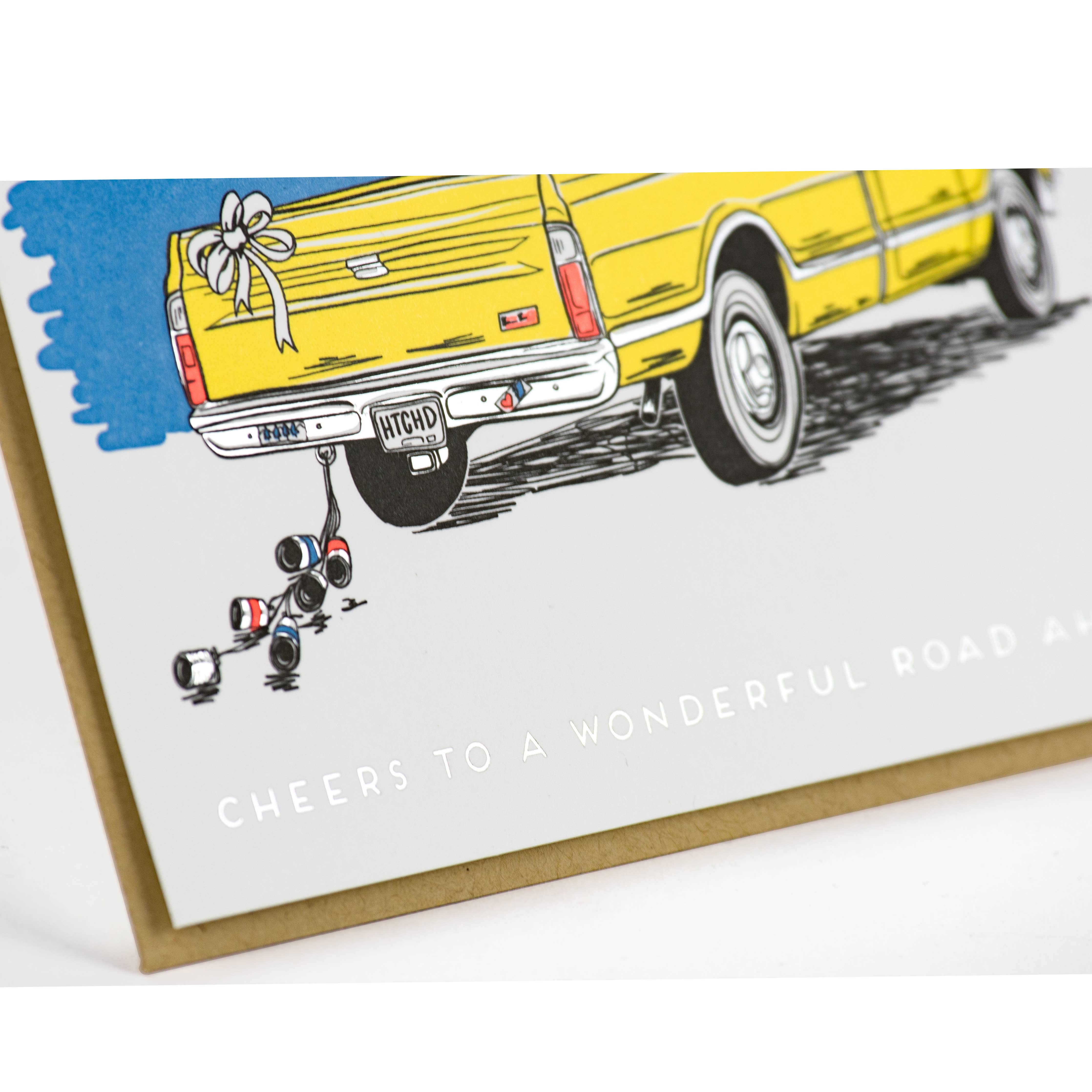 Wedding Truck Sunset Card - Out of the Blue