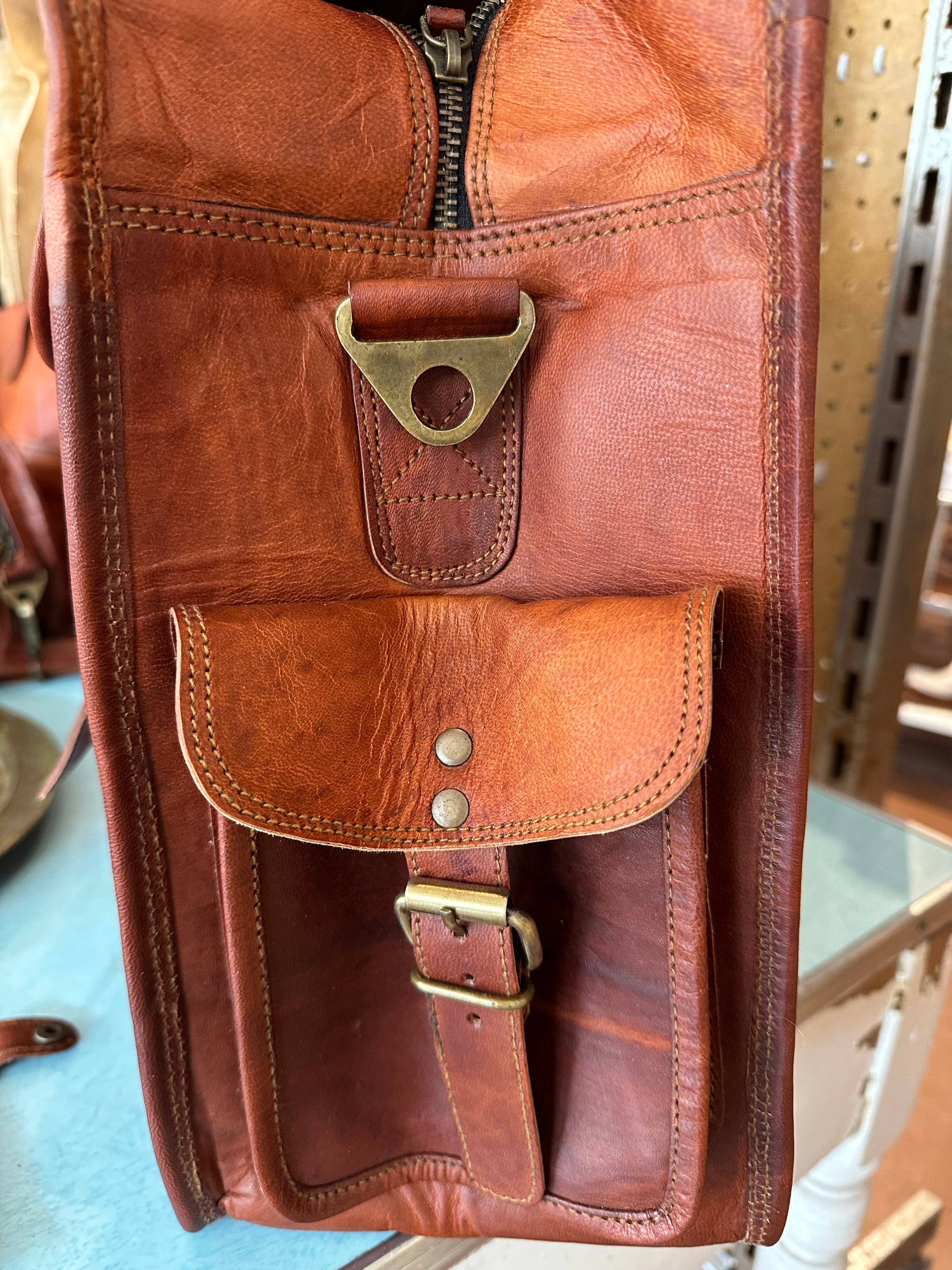 Leather Weekender