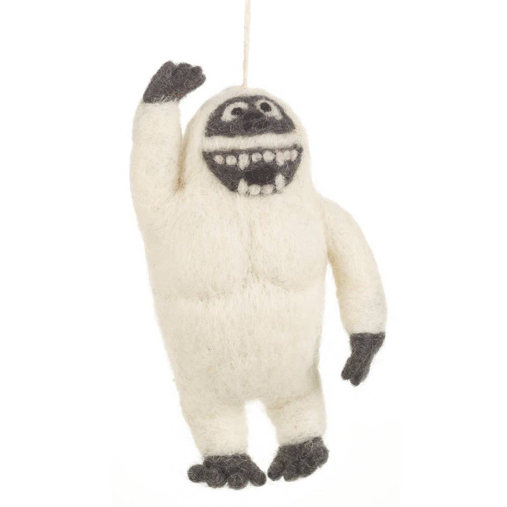 Felt Yeti Hanging Decoration