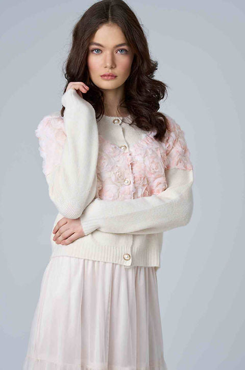 Floral Petal  Cardigan - Out of the Blue