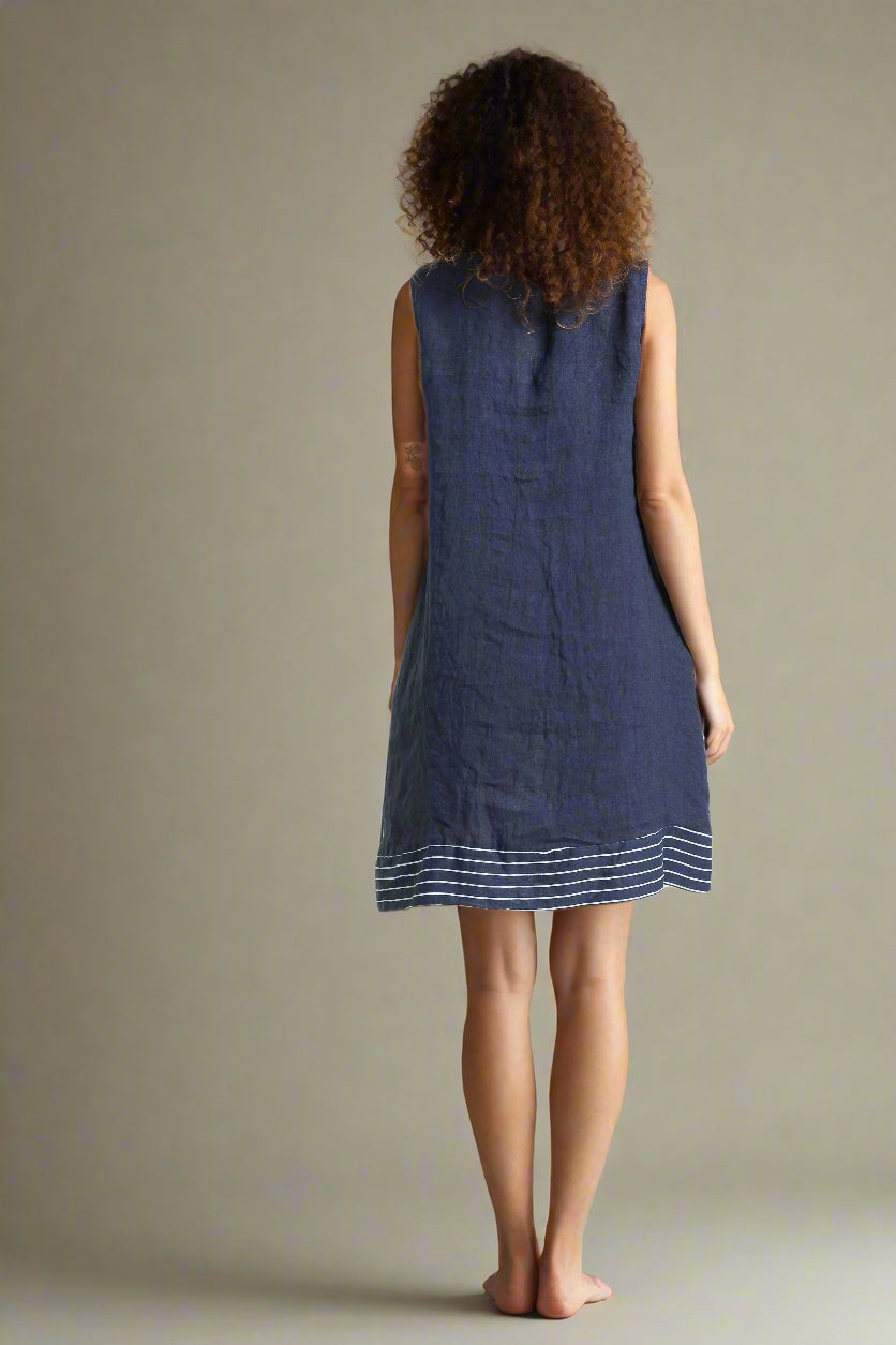 SS25 - French Linen Dress Linen Luv (TP1606-17) - Out of the Blue