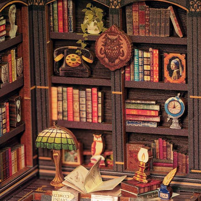 DIY Book Nook Kit: Owl Bookstore - Out of the Blue