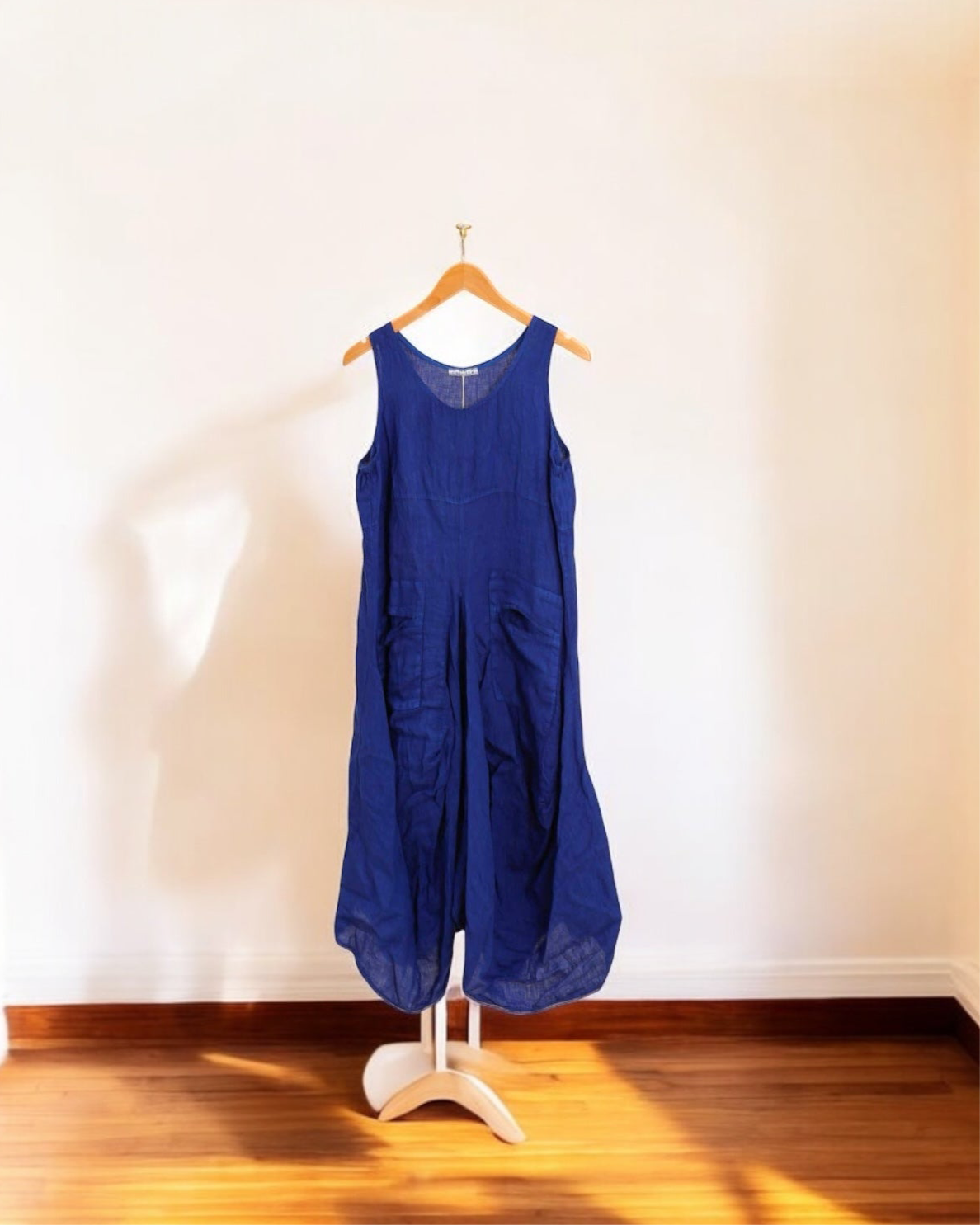 The Grove Midi Linen Dress - Out of the Blue