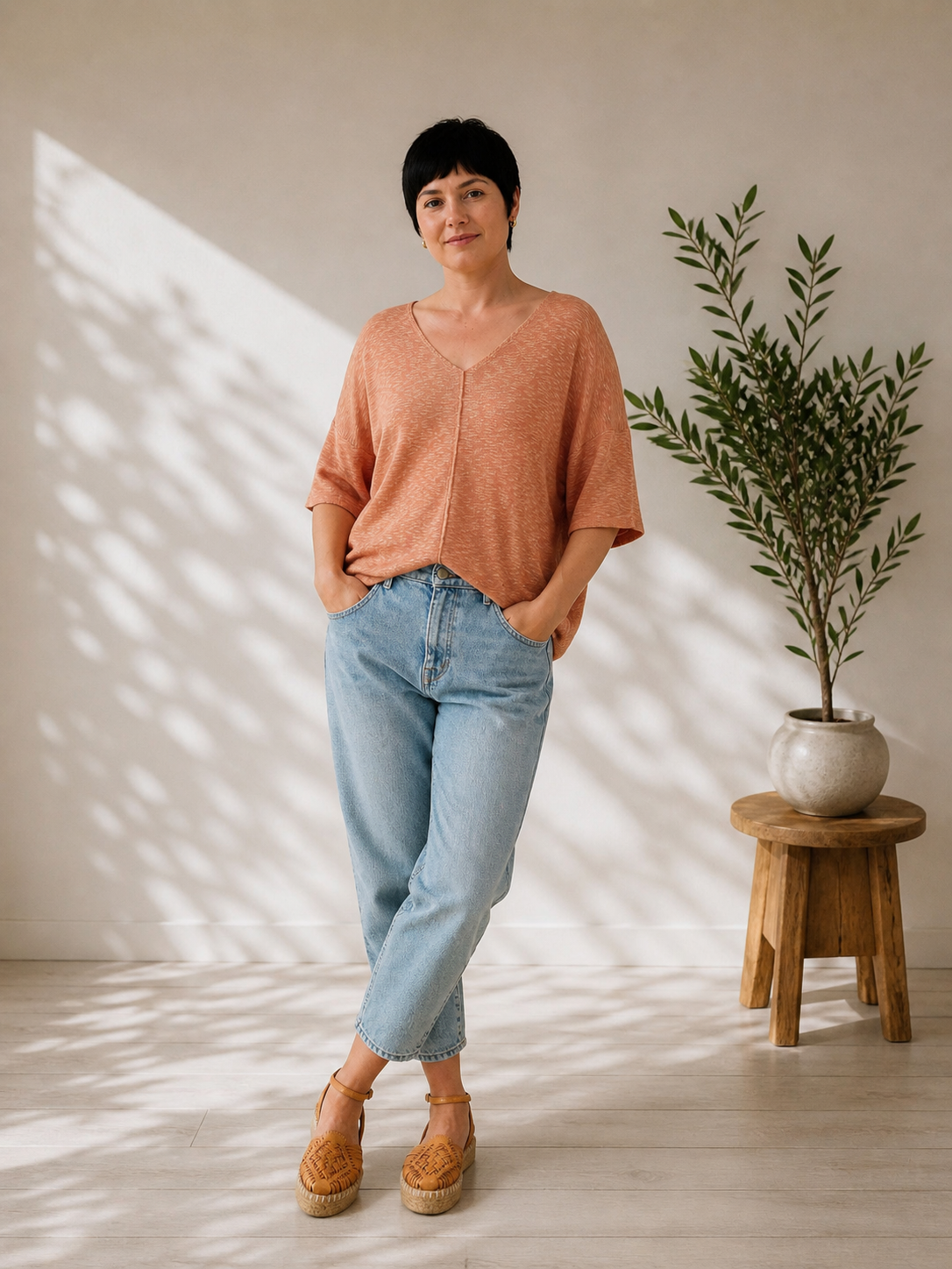 Cotton Slub Top - Out of the Blue