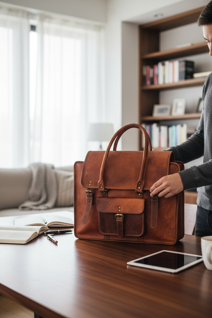 Leather Weekender