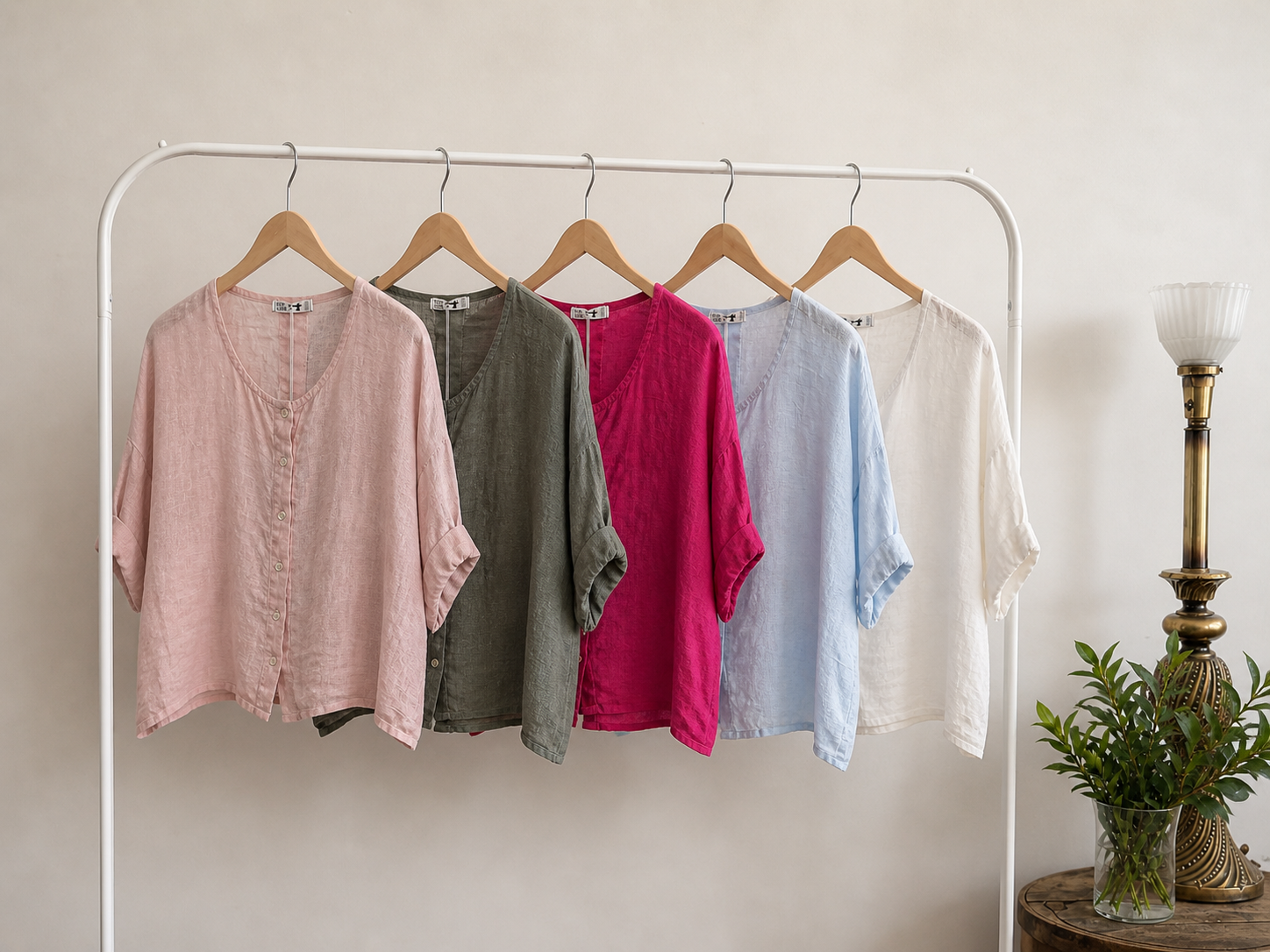 Just Right Cropped Blouse - Out of the Blue