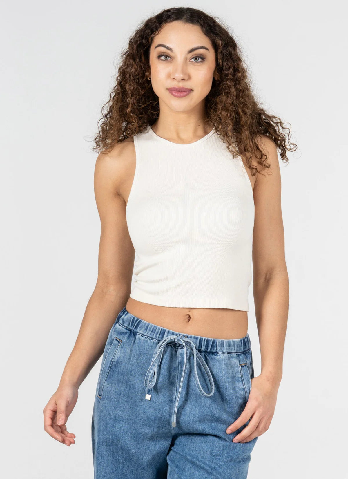 RIBBED TANK BAMBOO