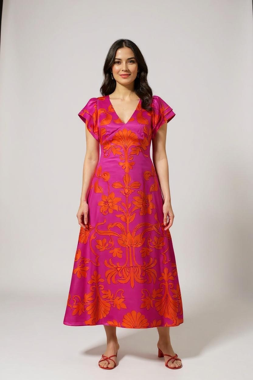 Vallie Floral Dress - Out of the Blue