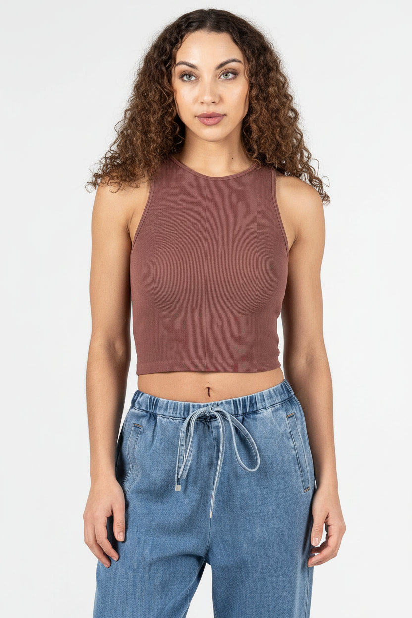 RIBBED TANK BAMBOO