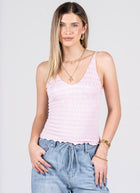 Seamless Smocked Cami - Out of the Blue