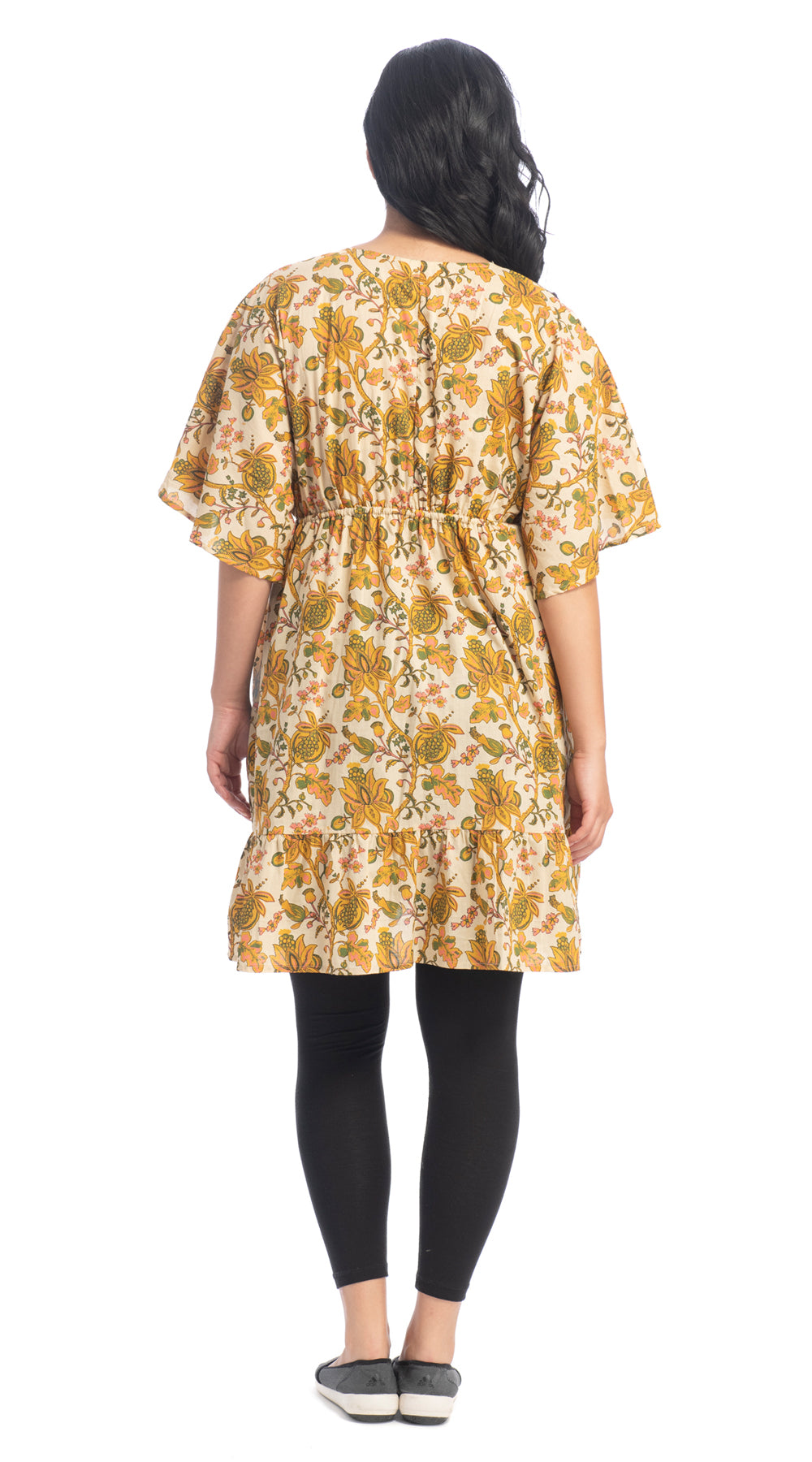 Cotton Tumeric Dress - Out of the Blue