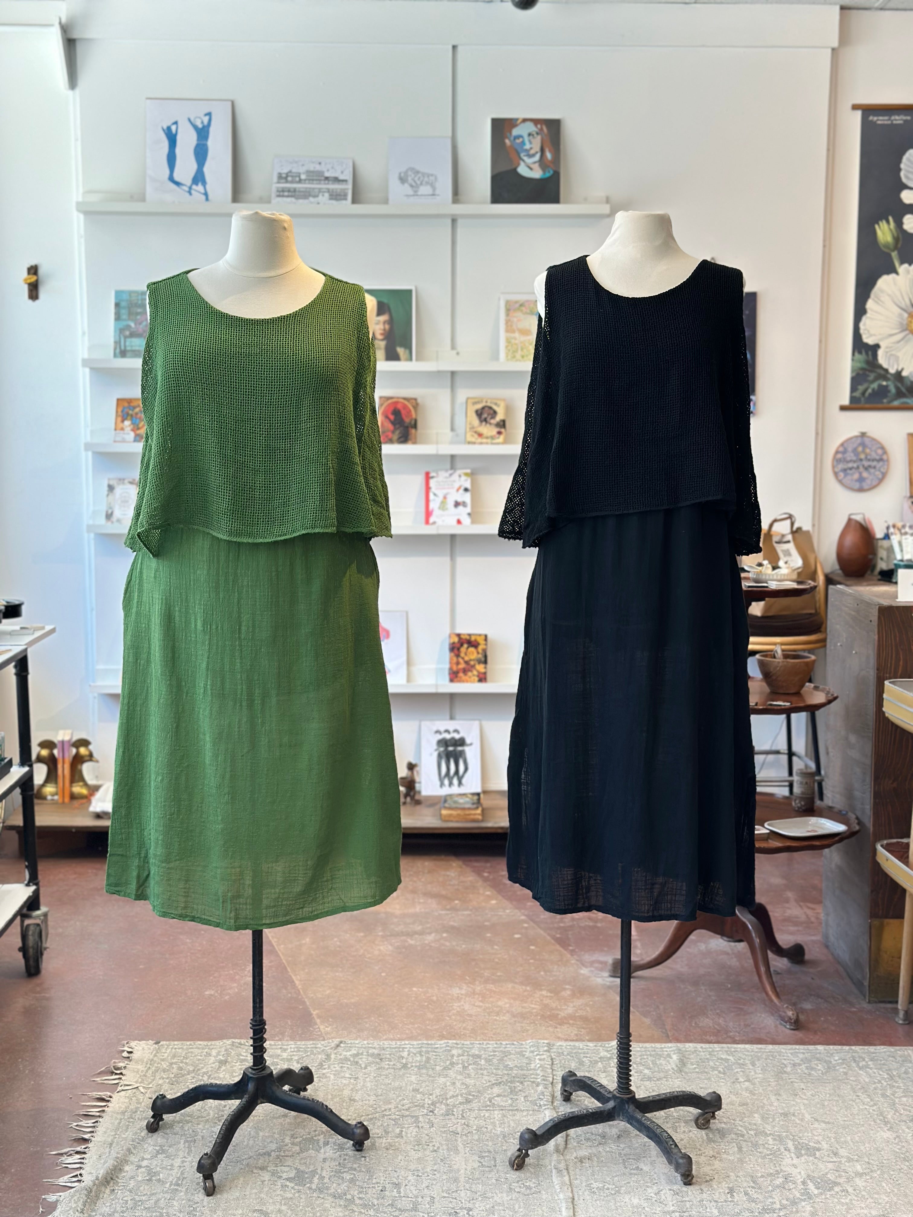 Layered Linen Dress