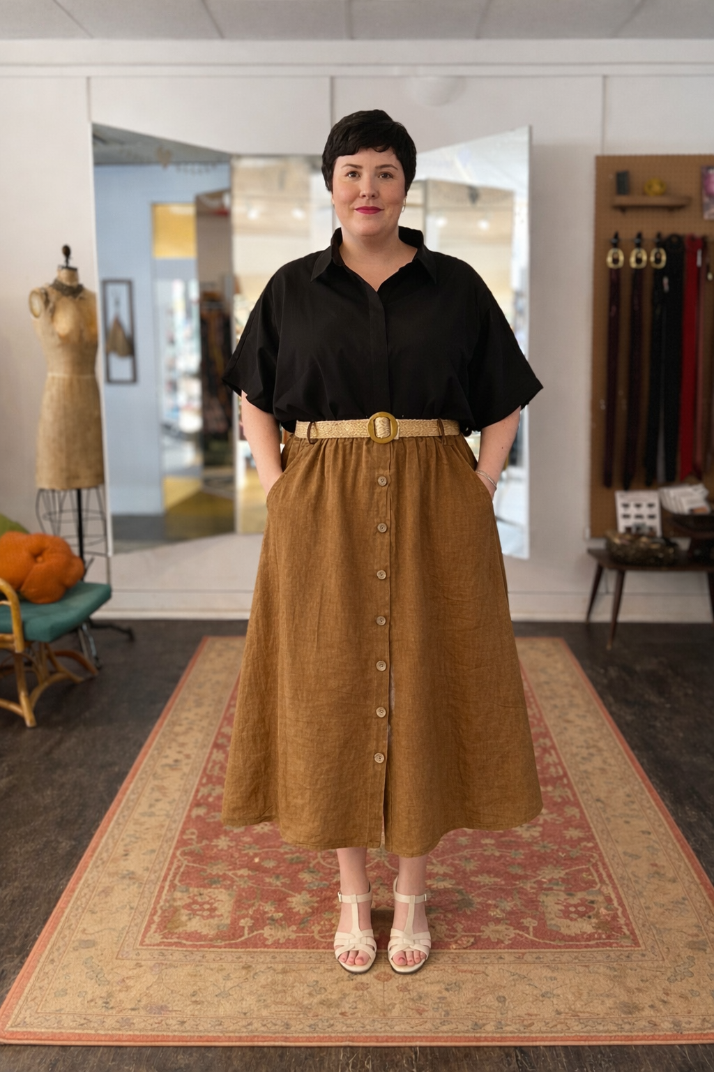 Linen Skirt - Out of the Blue