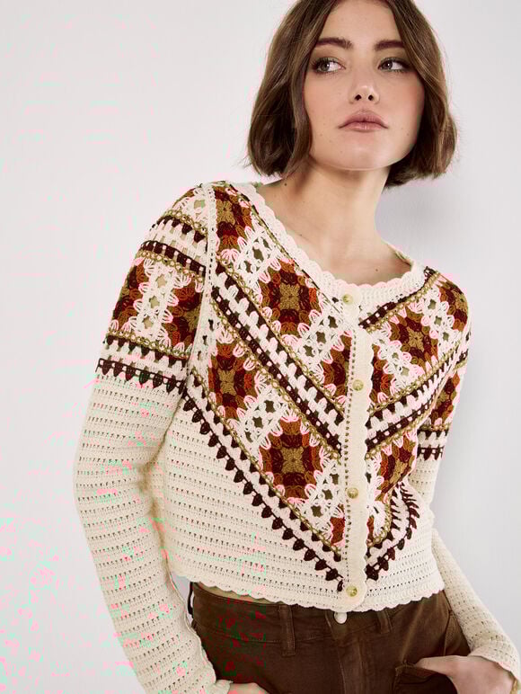 Crochet Square Cardigan - Out of the Blue