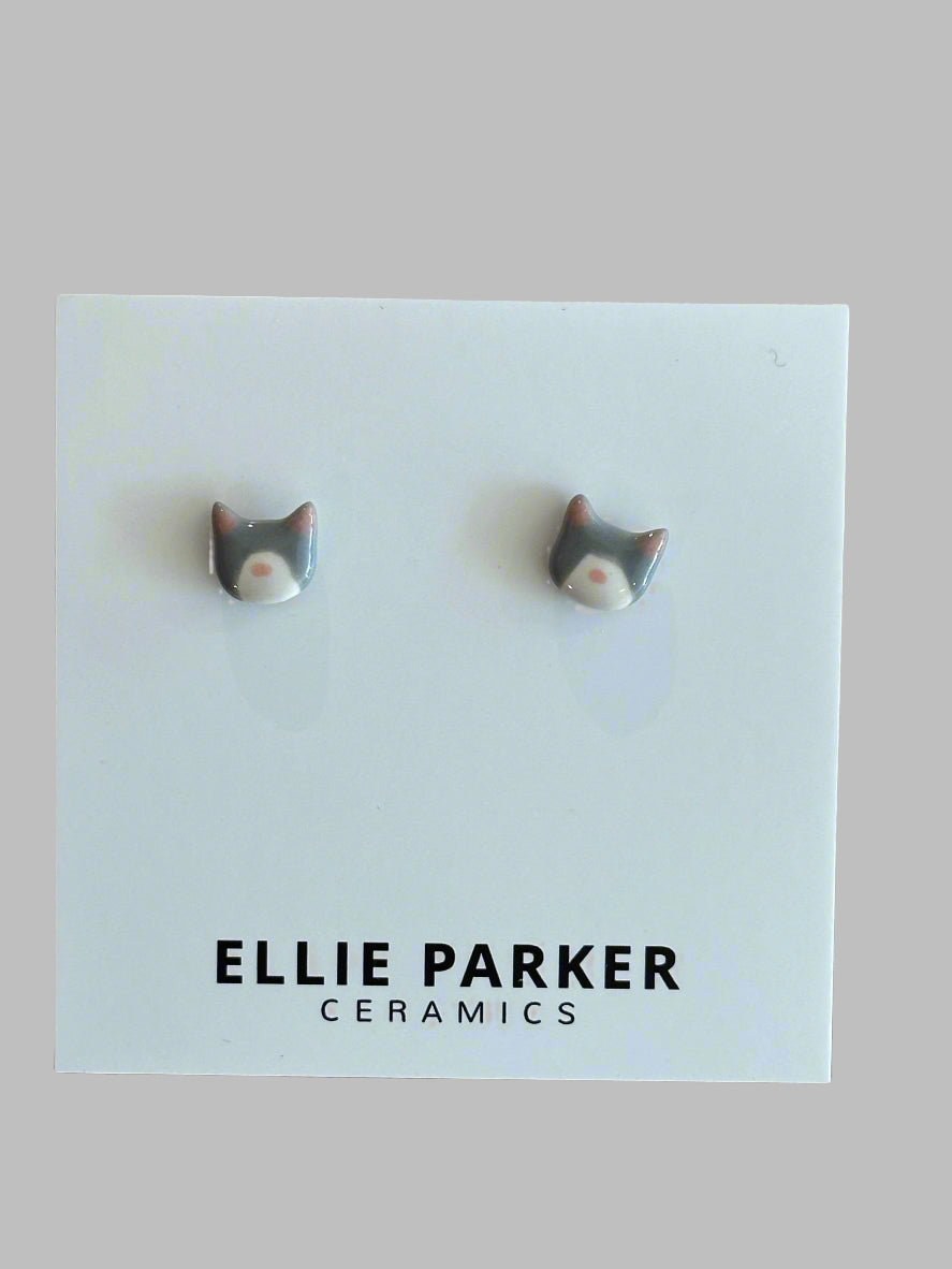 Ceramic Cat Earrings