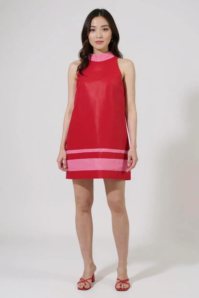 Madeleine Color Block Shift  Dress - Out of the Blue