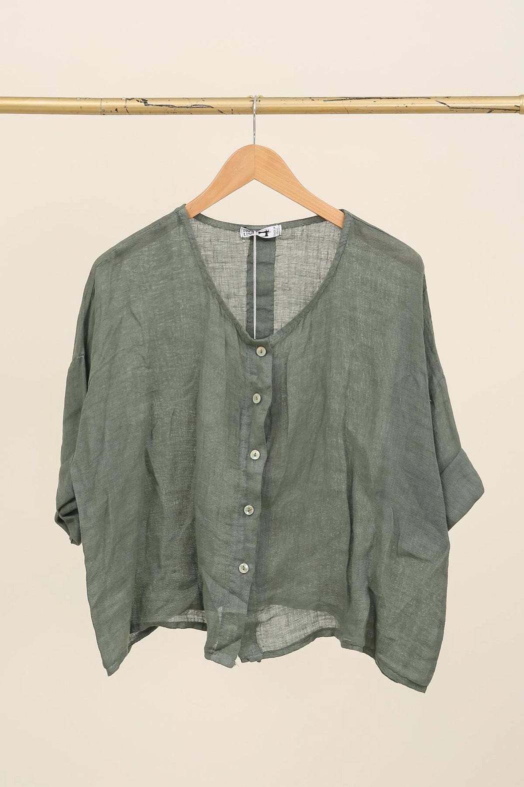 Just Right Cropped Blouse - Out of the Blue