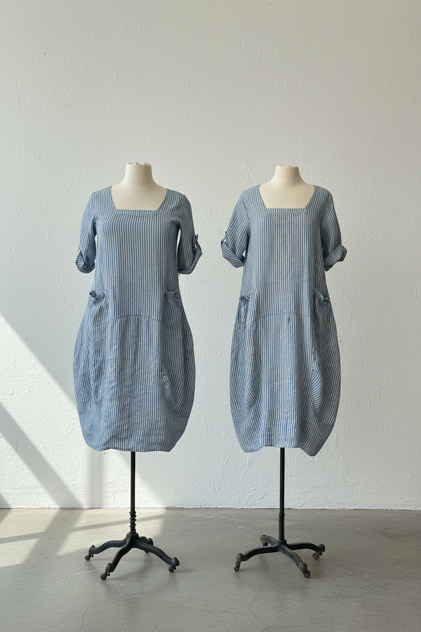 Maggie Linen Striped Dress