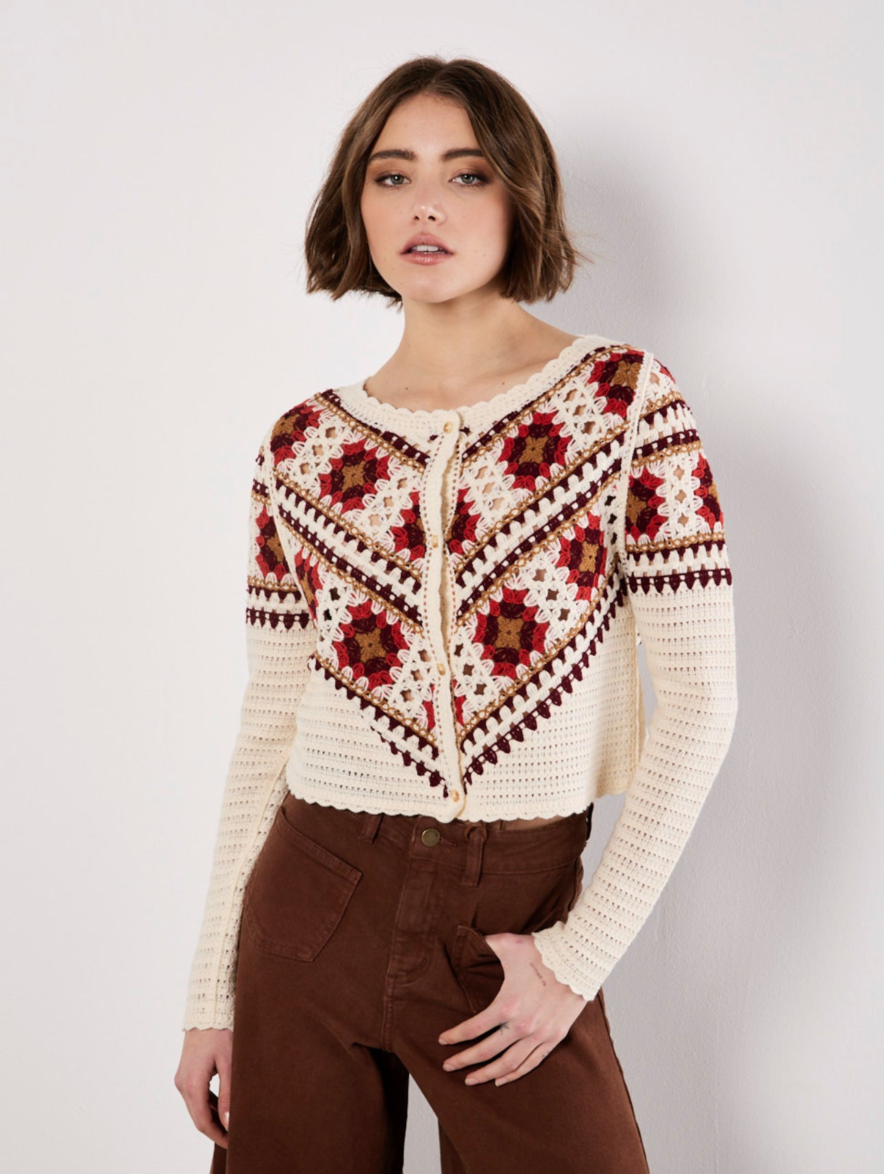 Crochet Square Cardigan - Out of the Blue