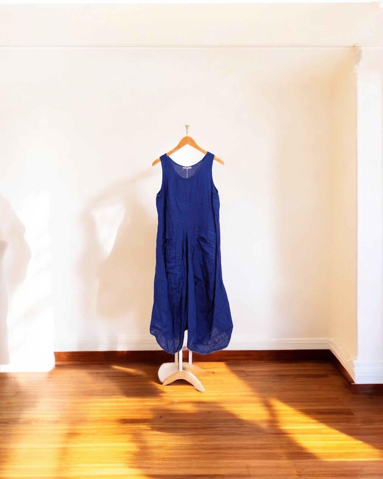 The Grove Midi Linen Dress - Out of the Blue