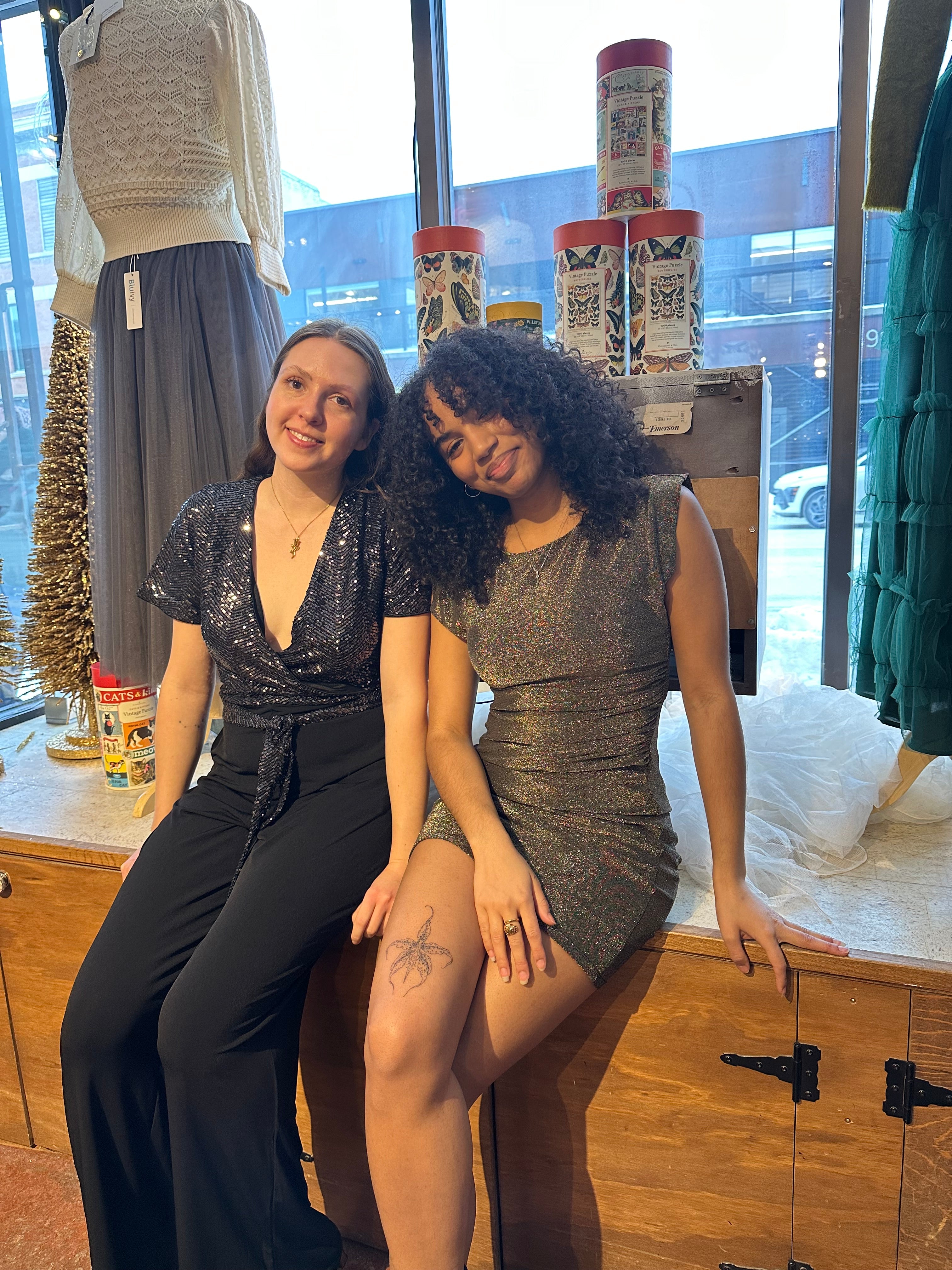 Sparkle Ruched Dress